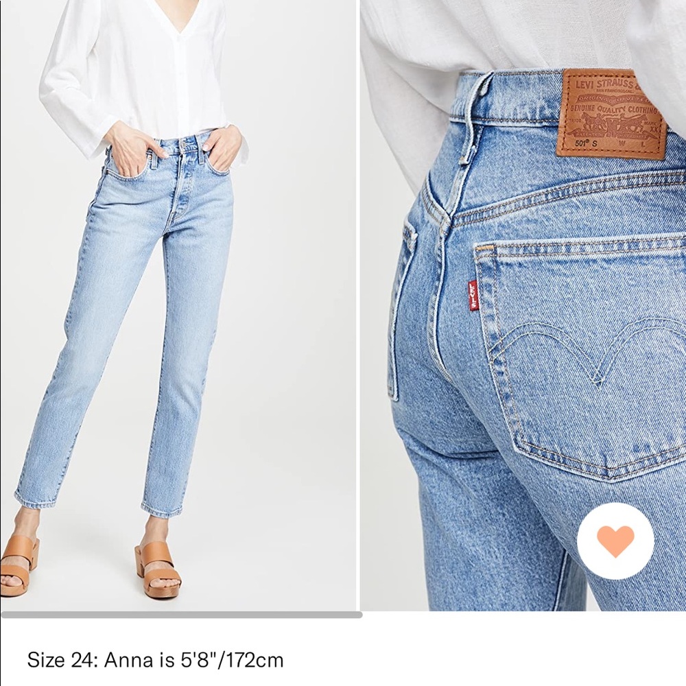 501 Levi skinny jeans